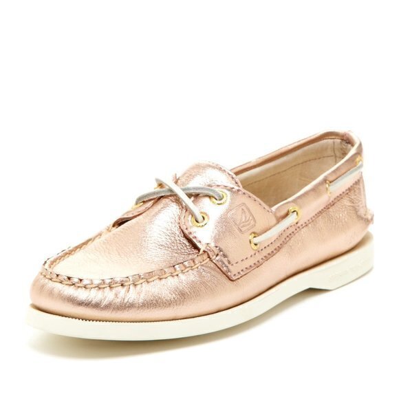 Sperry | Rose Gold‎ Boat Shoe Flats Slip On Womens Size 6.5M Slip-resista… - Picture 1 of 6